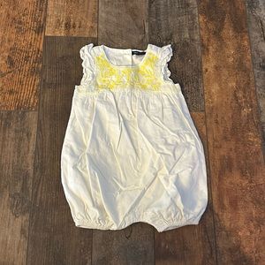 Baby Gap White Embroidered Romper